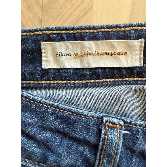 Pilcro and the Letterpress Jeans Womens Size 27 Blue Wash Skinny Stretch Denim - Picture 2 of 7